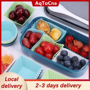 [COD] AqToCna Ship within 24 hours 12pcs Reusable Silicone Cupcake Baking Cups Non-Stick Muffin Liners Molds Sets Bento Lunch Box Dividers Pastry Cake Molds
