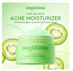 𝗝𝗨𝗡𝗞𝗜𝗘 𝗠𝗔𝗞𝗘𝗨𝗣 -GLAD2GLOW KIWI 3D ACID ACNE MOISTURIZER 30G
