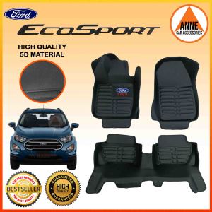 TPE / 5D Black / 5D Carbon Fiber / 5D Diamond Deep Dish Matting for Ford Ecosport Titanium 2014 - Onwards  Model Car Matting OEM Design Car Floor Liners / Car Mat Accessories