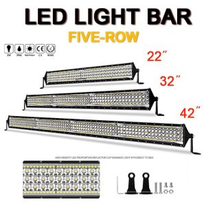 Super Bright Lamp Five-ROW 42INCH LED Light Bar Offroad Truck VAN Fit For Jeep Worklight Long Strip  Sportlight
