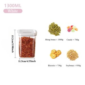 Airtight Container Food Storage Transparent Twist Lock Milk Storage Canister PET Leakproof