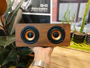 ลำโพงบลูทูธ KTS-1108 เสียงทุ้มหนักแน่น ลำโพงลายไม้ขายดี แยกเสียงซ้ายขวาได้