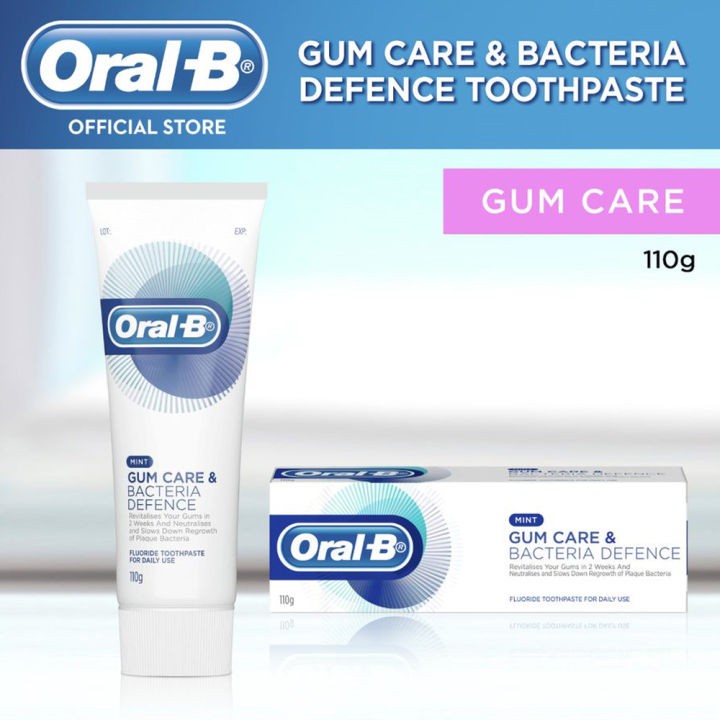 OralB Gum Care & Bacteria Defence Toothpaste 110g Mint Lazada Singapore