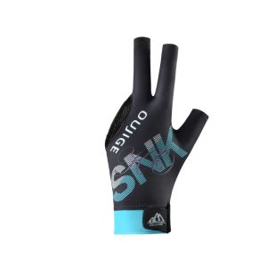 CAEXE ซ้ายมือ ถุงมือบิลเลียดสำหรับมือซ้าย ทนต่อการสึกหรอ สามนิ้ว ถุงมือสนุ๊กเกอร์ ถุงมือกีฬากีฬา ระบายอากาศได้ระบายอากาศ ถุงมือฝึกบิลเลียด อุปกรณ์โต๊ะพูล