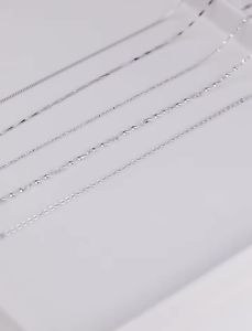 s999 Pure silver necklace for women collarbone chain solid silver chain without pendant snake bone style new authentic plain chain wholesale