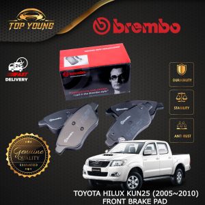 BREMBO TOYOTA HILUX KUN25 (2005~2010) FRONT BRAKE PAD 100% ORGINAL MADE IN ITALY