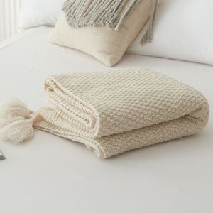 Throw Blanket/Knitted Blanket/Nordic Style Tassel/Office Air Conditioning Nap/Sofa Leisure Throw/Soft Warm