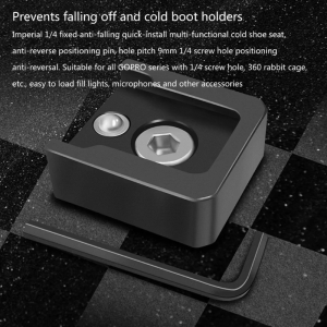 Metal Cold Shoe Mount Adapter Base Camera Cage Expansion Adapter Hot Shoe Base for Fill Light Microphone