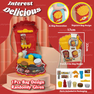 Kids 2in1 Role Play Bag Toy Set Pretend Play Doctor Kitchen Cosmetic Shopping Educational Toys