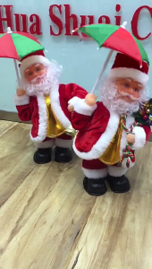 Christmas Window Display Party Decoration Collectable Santa Doll with Music 11 Christmas Toy Santa Doll Tabletop