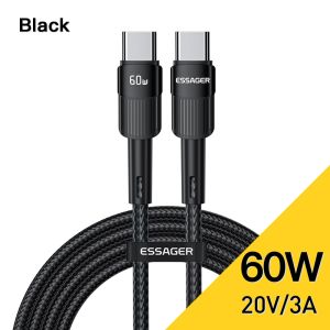 Essager 100W USB Type C To USB C Cable USB-C PD Fast Charging Charger Wire Cord For Macbook Samsung Xiaomi Type-C USB C Cable