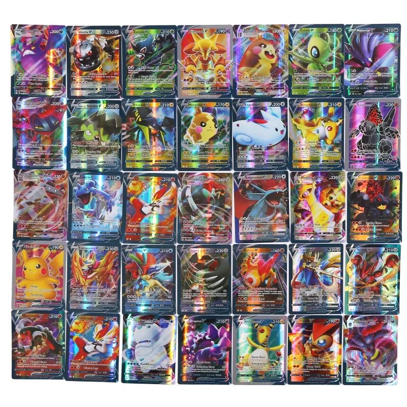 60-300Pcs French Version Pokemon Cards Charizard Eevee Mewtwo Pikachu V GX  MEGA TAG TEAM EX Game Battle Card Toys