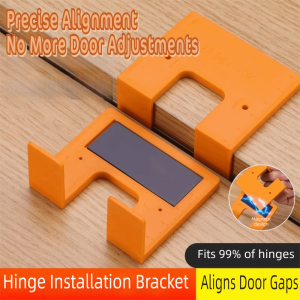 JUNOTERNEY with ic Fixed Hinge Installation Fixing Plate with Positioning Hole Double Sided Scale Hinge Installation Positioning Piece Durable Hinge Installation Clips Cabinet Door Panel Hinge