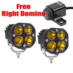 2Pcs 3 Inch 60W Mini Driving Light Yellow/White LED Work Light Bar Pods Spot Driving Fog Offroad ATV Lamps For Car Motorcycle Light