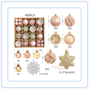 【COZYCASA】2025 Christmas Tree Balls Decorations Ornaments Lights Xmas Tree Star Party Decor
