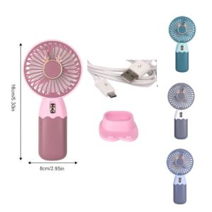 2 IN 1 Air Cooling Fan Travel Fan with Phone Holder Small Desk Fan Lightweight Fan