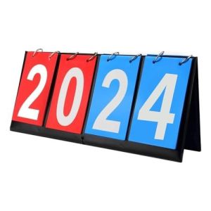 36.5 × 16.5 cm Portable Manual Scoreboard 4 Digit Score Keeper For Volleyball Basketball Table Tennis Match Use