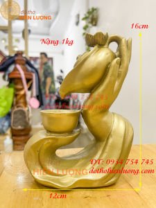 Trầm Tay Phật Cầm Xuyến Bằng Đồng DxC: 12x16cm nặng 1kg