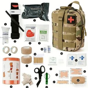 337PCS IFAK Tactical First Aid Kit Trauma Emergency Kit with MOLLE Pouch for Car Camping Hiking Outdoor Survival Supplies