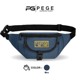 Tas Waist Bag Pria Casual PEGE Bertram Tas Selempang Bahu Polos Untuk sehari hari - PG 9081