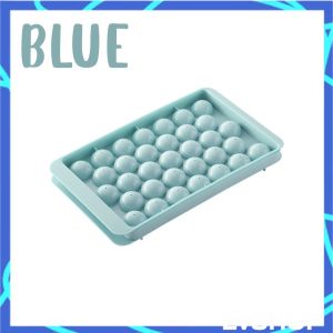 33 Grids Round Ice Ball Tray with Cover Ice Cube Maker Box Homemade Jelly Mold Drink Bar DIY Frozen Storage Ice Box