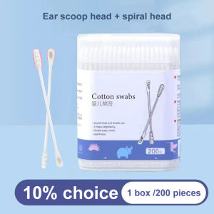 200pcs cotton swab Buds Disposable baby cleaning ear and nose For Newborn Baby Mini