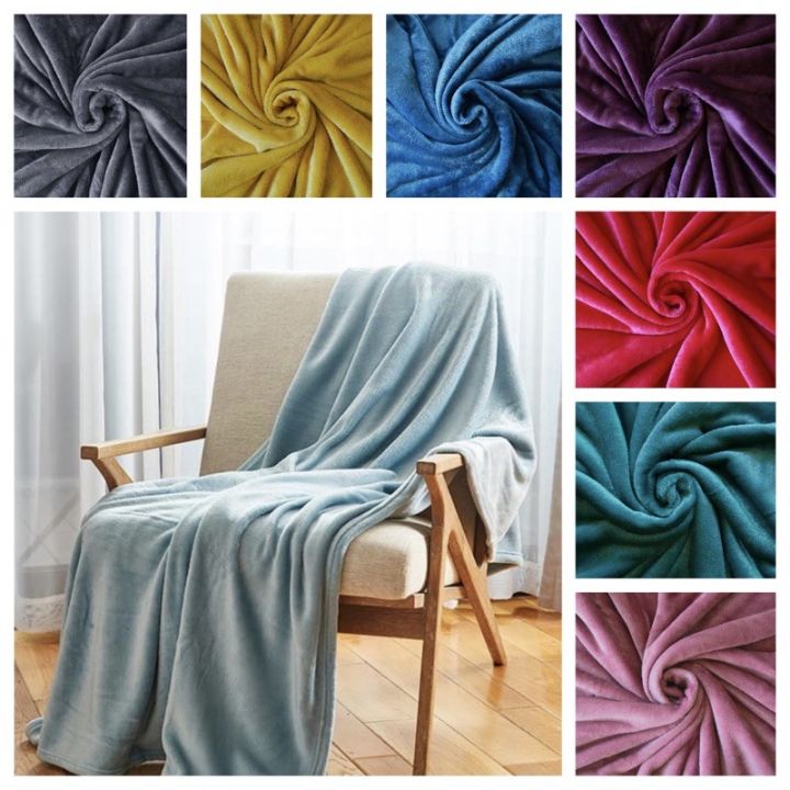 [High Quality] Queen / King Size Plain Color Velvet Soft Blanket Lembut