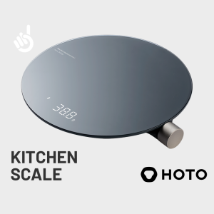 HOTO Smart Kitchen Scale – 0.1g Precision 3kg Capacity LED Display Bluetooth App Coffee Mode
