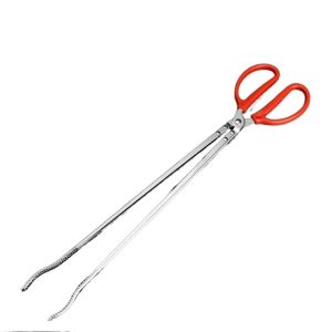 BLACKON Sea Crab Outdoor Stainless Steel Barbecue Grilling Multi-function Red Handle Fishing Catch Tool Tooth Clamp Anti-slip Clip Sea Crab Tongs