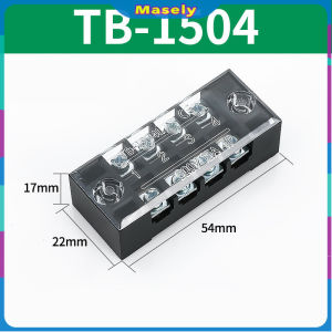 Masely 15A Molded Terminal Block TB1504 TB1505 TB1506 600V Dual Row Barrier Screw Terminal Block