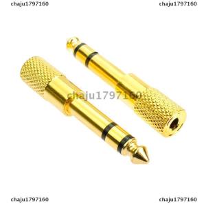 chaju1797160 6.5mm Male Plug To 3.5mm Female Jack Stereo Headphone Audio Adapter Home Connectors Adapter Microphone 6.5mm To 3.5mm Audio Adapter Microphone Amplifier Conversion Head