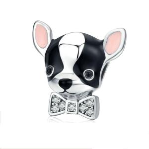 BAMOER Charm Hình Chó Chihuahua Vòng Tay & Vòng Đeo Tay Bằng Bạc 925 Nguyên Bản Phù Hợp Trang Sức Bạc Ý 925 SCC1310