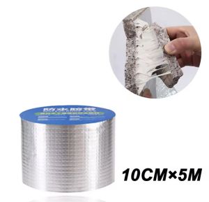 Super Sticky Aluminum Foil Butyl Rubber Tape Self Adhesive Waterproof for Roof Pipe Marine Repair