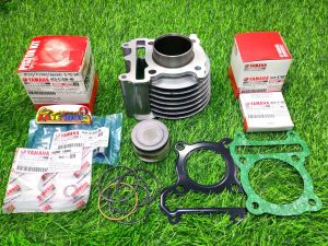 เสื้อสูบ ลูกสูบแหวนแท้เบิกศูนย์ Yamaha สแตนดาร์ด +เสื้อสูบเกรด a โรงงาน Mio fino nouvo มีโอ ฟีโน่ นูโว รุ่นคาร์บู รหัสข้างเสื้อ 5LW00