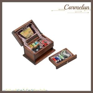 [Carmelun] Vintage Sewing Needlework Needle Kit Box 1:12 Dollhouse Miniature Mini Decor