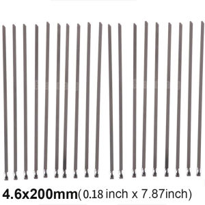 100pcs 304 Stainless Steel Cable Ties / Reusable Self Locking Zip Tie / Durable Rust-resistant Metal Exhaust Wrap Locking Ties