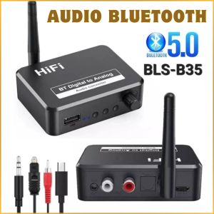PROMO TaffSTUDIO Reciver Bluetooth Audio Stereo Speaker Aktif Mic Tanpa Kabel 5.1 Digital to Analog