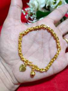 gelang rantai Medan lapis kristal 24.k