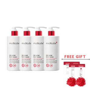 Medicube Red Acne Body Wash 4-Pack Set