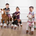 3-6 Years Kids Rocking and Walking Horse Pony Cycle Mechanical Cycle Walking Action Plush Animal Riding Horse. 