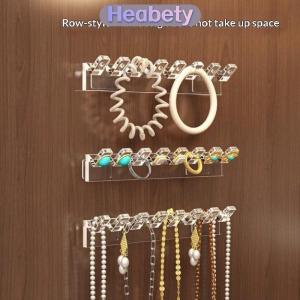 Heabety  3pcs tự dính Vòng cổ tổ chức tiết kiệm không gian đa chức năng đồ trang sức tổ chức Vòng Cổ chủ treo tường