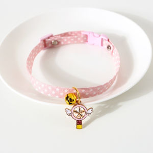 Cat Dog Collar with Bell Handmade Pet Collar