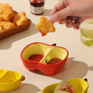 wangyueh Sáng Tạo Sứ Món Ăn Hàn Quốc Phong Cách Dễ Thương Trái Cây Hình Dạng Gốm Hộ Gia Đình Bộ Đồ Ăn Thịt Nướng Lẩu Nước Sốt Gia Vị Món Ăn