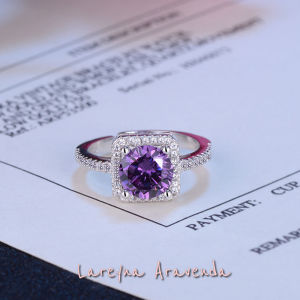 Lareyna Aravenda Cincin Korea Wanita Silver S925 Big Crystal Zirconia CC039