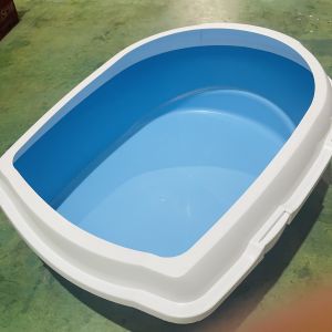 ถาดทรายแมว รุ่นECO size M 43x56x14cm สำหรับแมวตัวโต โปร่ง กลับตัวหมุน360องศา พร้อมส่ง