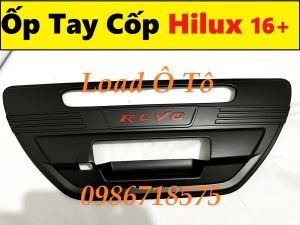 Ốp Tay Mở Cốp Xe Toyota Hilux 2016-2020 Mẫu Form Cũ Màu Đen Mờ Cao Cấp