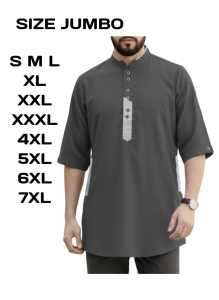 Koko Pria Keren Koko Kurta Pakistan Pria Dewasa jumbo Terbaru Lengan Pendek Bahan Katun Toyobo bisa Cod