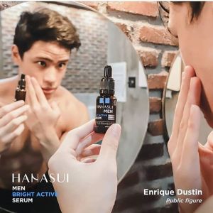Hanasui Men Bright Aktive Serum 20ml - Serum Hanasui Men - Mencerahkan - Melembabkan - Melindungi Wajah Dari Polusi - Mengontrol Minyak - Kosmetik Herbal Online
