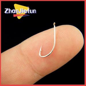 zhanjietun 100pcs Boxed White Fox Hooks Barbed High Carbon Steel For Pelteobagrus Fulvidraco And Snapper Fishing