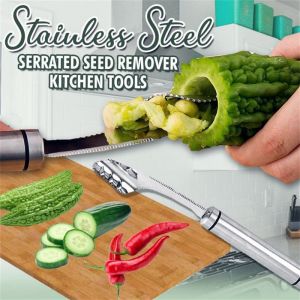 1Pcs Stainless Steel Pepper Core Remover Green Pepper Core And Seed Tool Household Slicer Vegetable Kitchen Tools